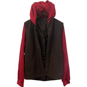 Brixton “convertible” hoodie/ insulated vest, size L.